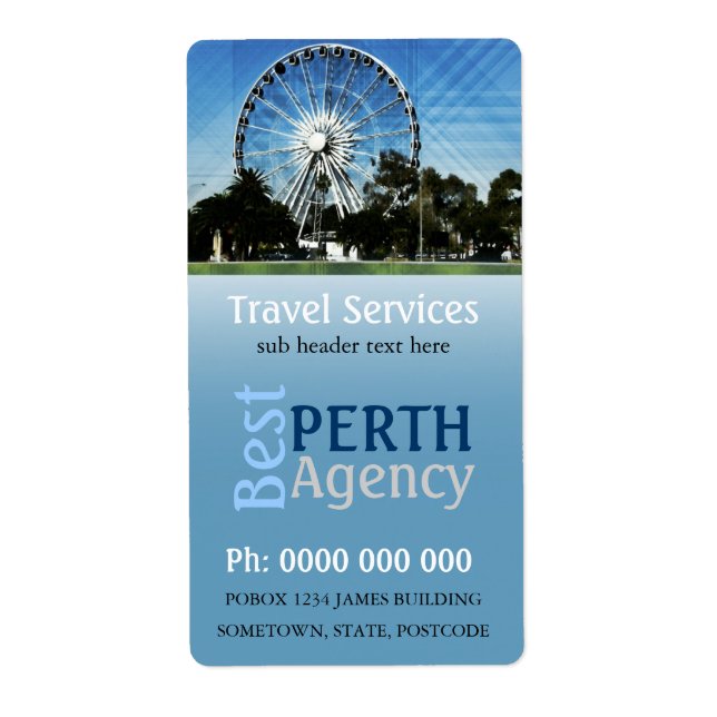 Etiqueta de la rueda de Perth (Frente)