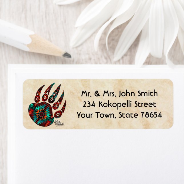 Etiqueta de la ruta tribal del oso (In situ)