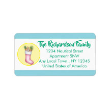 Etiqueta de la tarjeta de vacaciones con temas náu