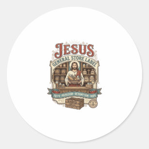Etiqueta de la tienda general de Jesús Tienda gene