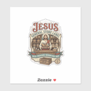 Etiqueta de la tienda general de Jesús Tienda gene