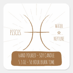 Etiqueta de la vara de soja vertida a mano