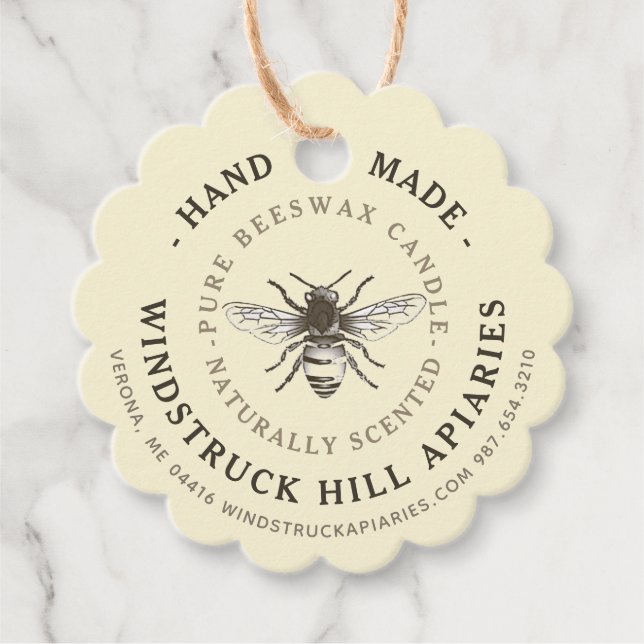 Etiqueta de la VELA BEESWAX (Anverso)