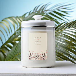 Etiqueta de la vela Boho Wildflower Boda