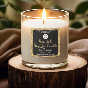 Etiqueta de la vela de cera de soja perfumada en n