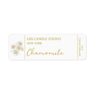 Etiqueta de la vela de Chamomile