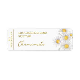 Etiqueta de la vela de Chamomile
