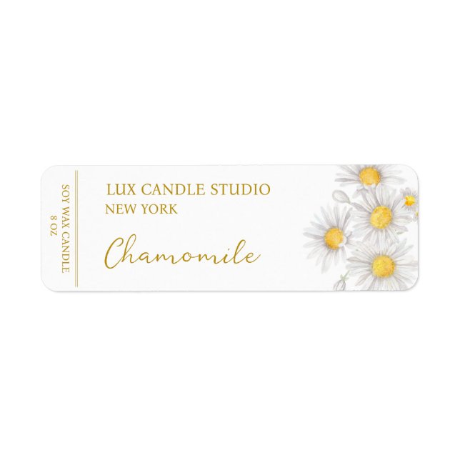 Etiqueta de la vela de Chamomile (Frente)