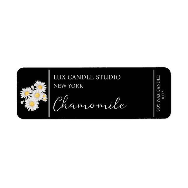 Etiqueta de la vela de Chamomile (Frente)