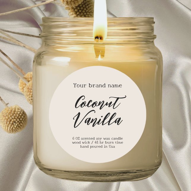 etiqueta de la vela de empaquetado neutro minimali (Subido por el creador)