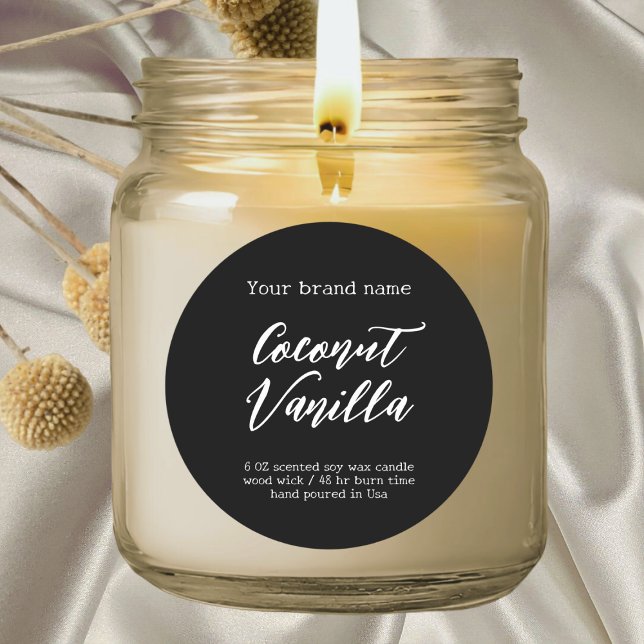 etiqueta de la vela de empaquetado simple y negro  (Subido por el creador)