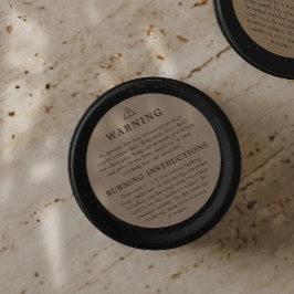 Etiqueta de la vela de instrucciones de grabación 