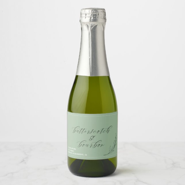 Etiqueta de la vela de la botella de vino (Anverso)