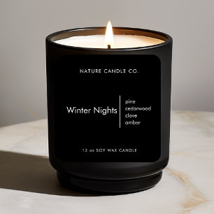 Etiqueta de la vela de las noches de invierno   Mi