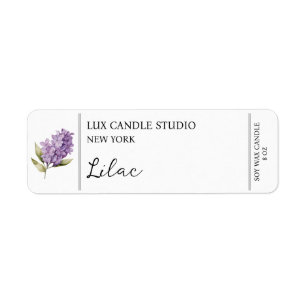 Etiqueta de la Vela de Lilac