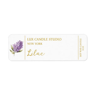 Etiqueta de la Vela de Lilac