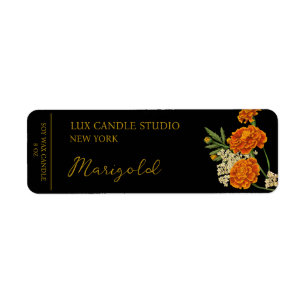 Etiqueta de la vela de Marigold