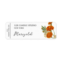 Etiqueta de la vela de Marigold
