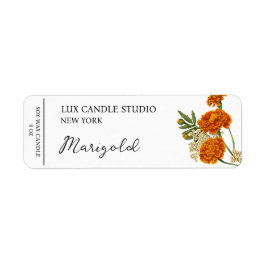 Etiqueta de la vela de Marigold