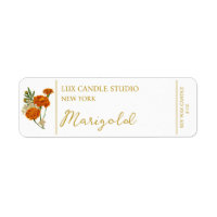 Etiqueta de la vela de Marigold