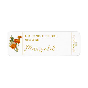 Etiqueta de la vela de Marigold