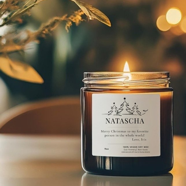 Etiqueta de la vela de Navidades de mensajes Perso (Subido por el creador)