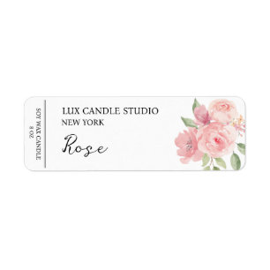Etiqueta de la vela de Rosa