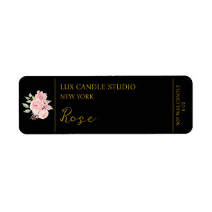 Etiqueta de la vela de Rosa