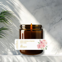 Etiqueta de la vela de Rosa