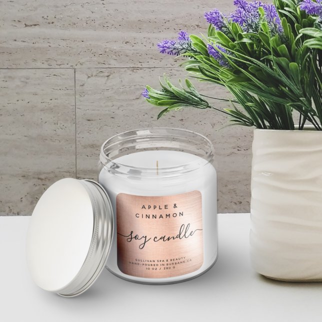 Etiqueta de la vela de soja Metalizado cepillado p (Subido por el creador)