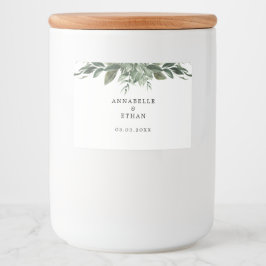 Etiqueta de la vela favorita de la boda de la hoja