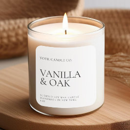 Etiqueta de la vela mínima moderna