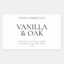 Etiqueta de la vela mínima moderna