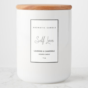 Etiqueta de la vela minimalista perfumada