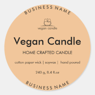 Etiqueta de la vela personalizado Vegan Personal