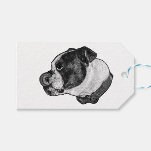 Etiqueta de lamida de nariz de Bulldog