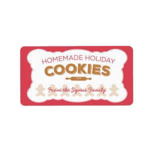 Etiqueta de las cookies de feriado para hombre de 