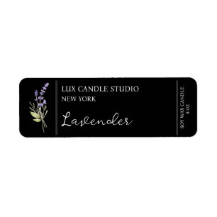 Etiqueta de las velas de lavanda
