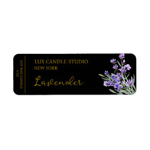 Etiqueta de las velas de lavanda