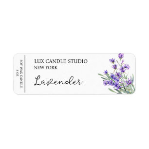 Etiqueta de las velas de lavanda
