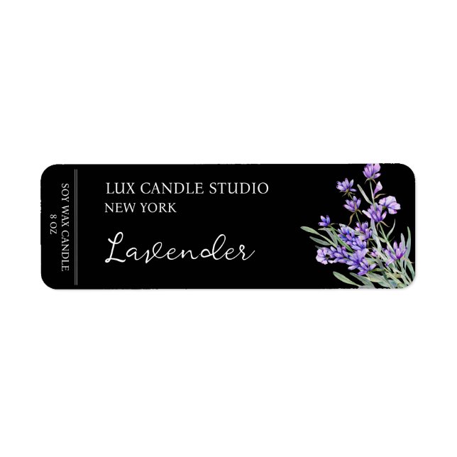 Etiqueta de las velas de lavanda (Frente)