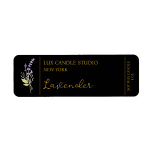 Etiqueta de las velas de lavanda