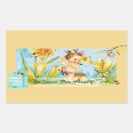 Etiqueta de lata de abeja de reina