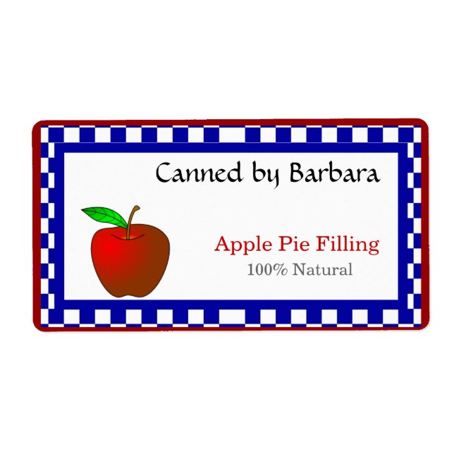 Etiqueta de lata de Apple (Frente)