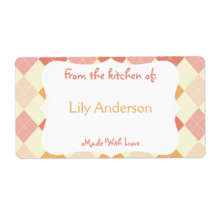Etiqueta de lata de argyle creamsicle