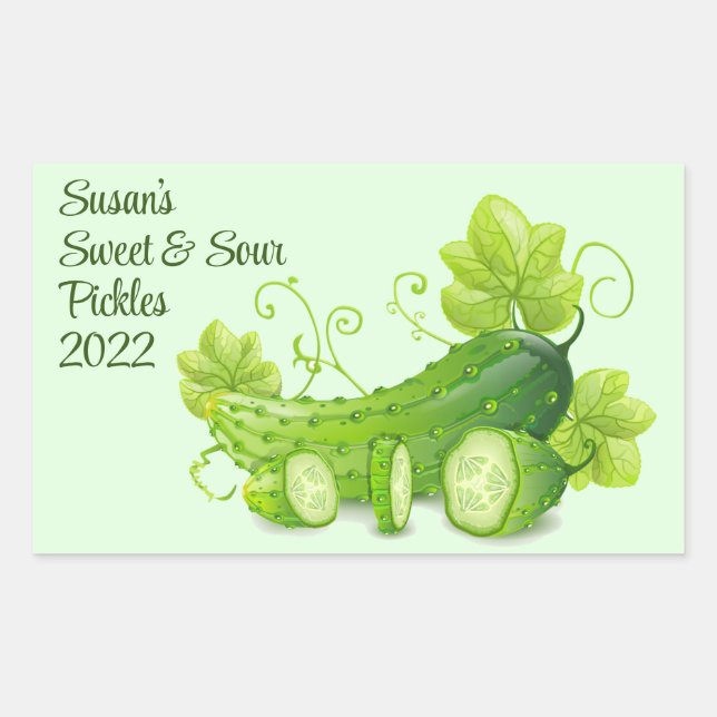 Etiqueta de Lata de Diseño de Pickles (Anverso)