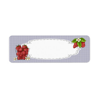 Etiqueta de lata de fresas