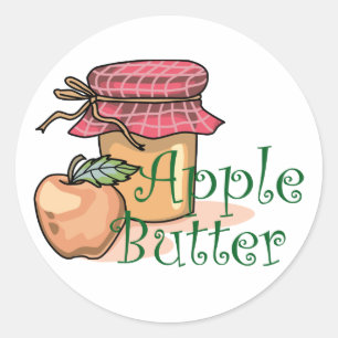 Etiqueta de Lata de Mantequilla de Manzana