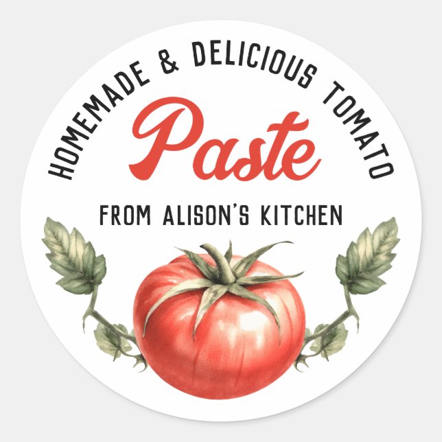 Etiqueta de lata de pasta de tomate personalizada  (Anverso)