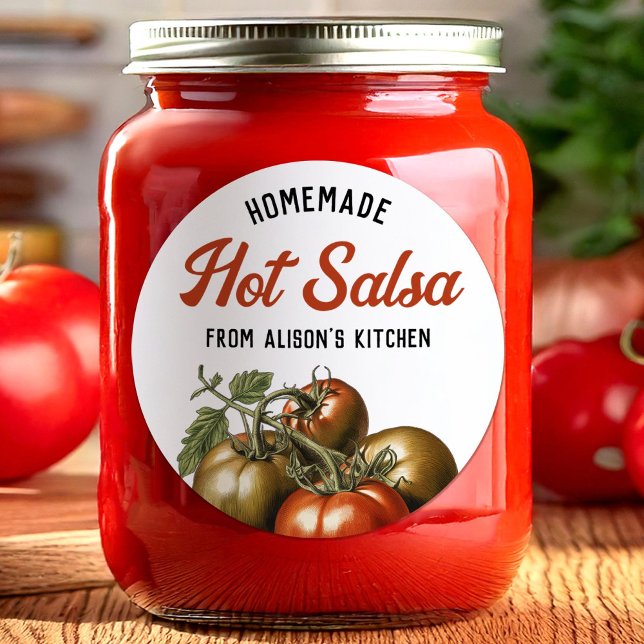 Etiqueta de lata de salsa caliente de tomate (Subido por el creador)